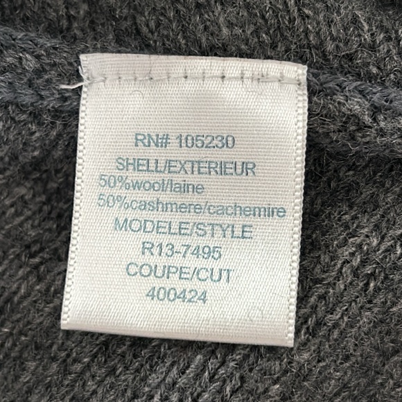 Joie Grey Cashmere/Wool Clementine Cardigan Sweater w Dolman Long Sleeves - Picture 9 of 15